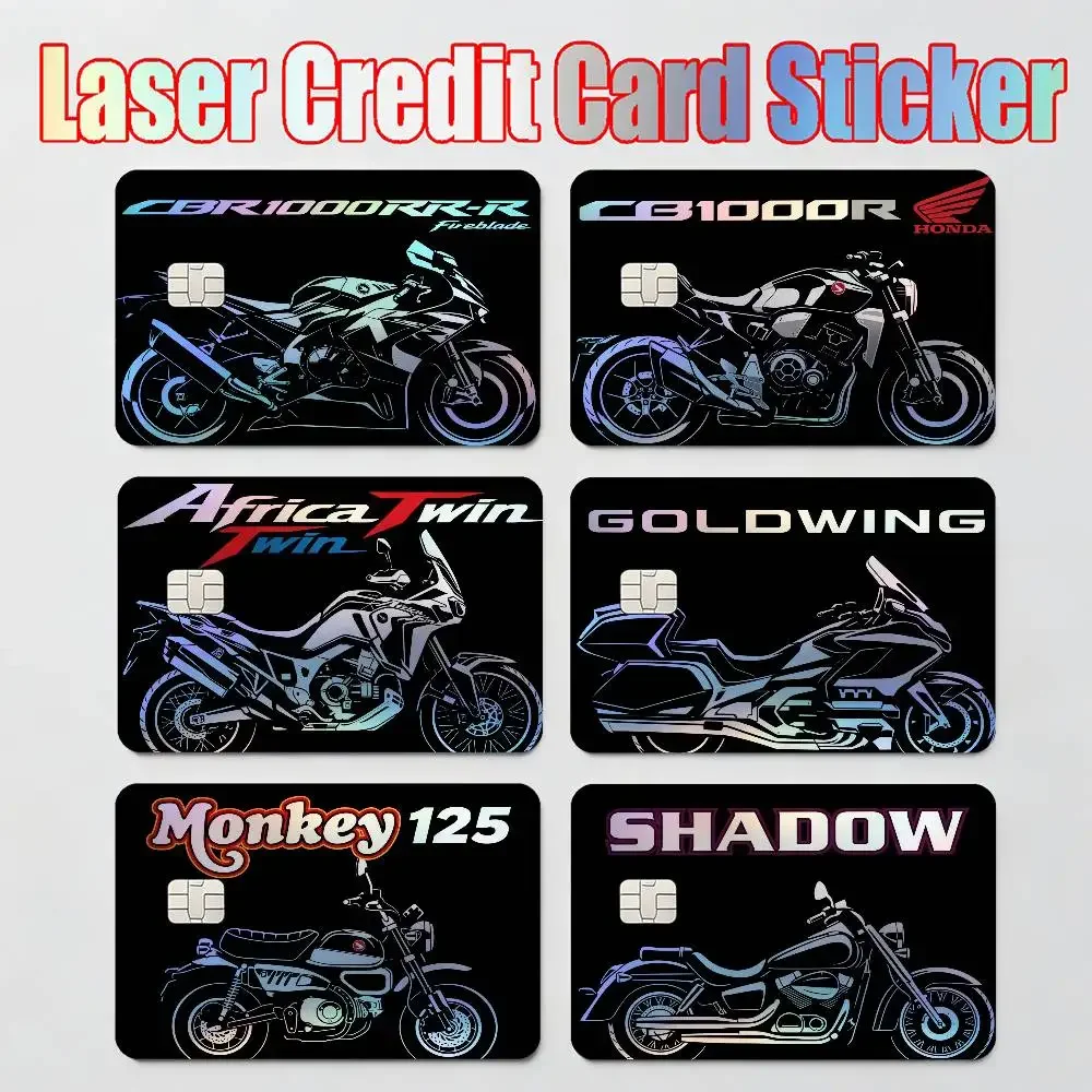 

FOR HONDA CAR MOTO Laser Reflective Card Skin Sticker For Debit Credit Card