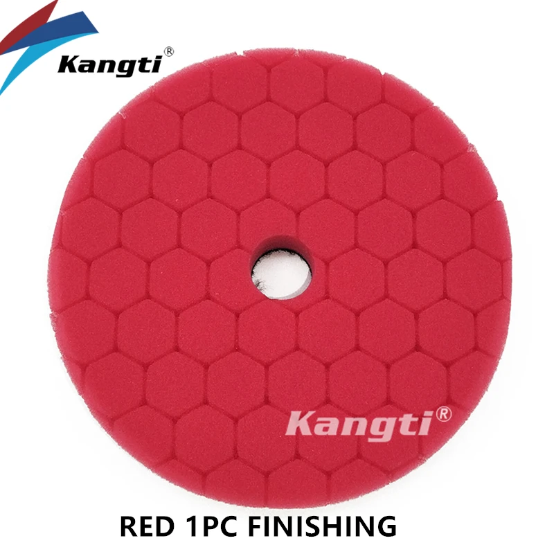 Kangti 5/6 inch Car Polishing Pad Kit Set Self-Adhesive Buffing Waxing Sponge Wool Wheel Polishing Pad For Car Polisher Drill image 3
