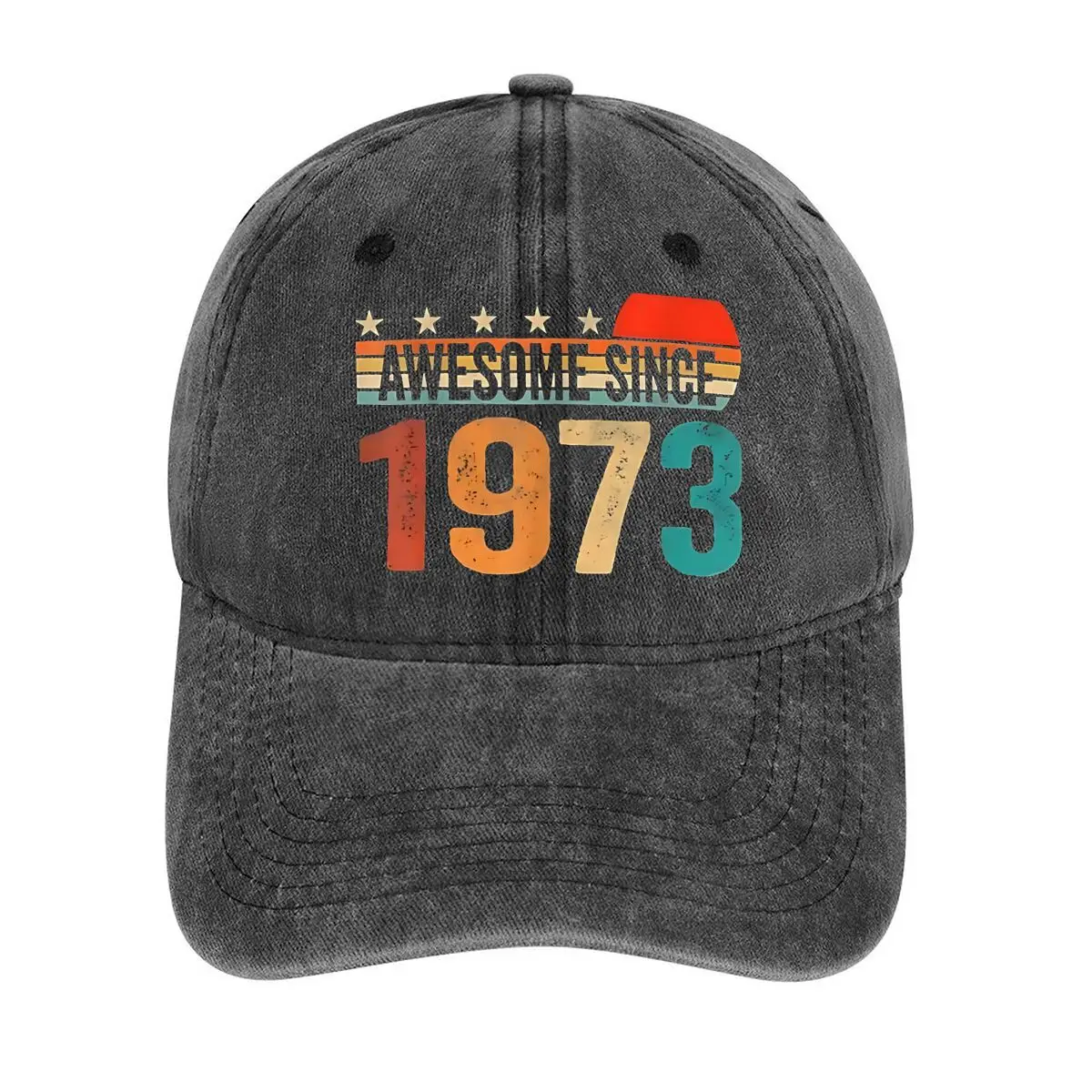 

AWESOME SINCE 1973 года в стиле ретро - и тематического дизайна. Промытая бейсболка.
