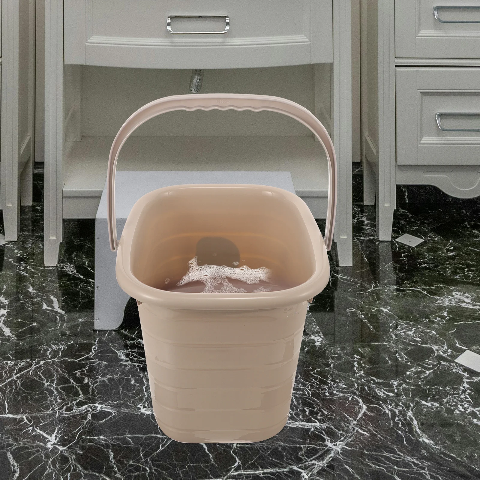 

Plastic Bucket Durable Handle Portable Multipurpose Water Bucket for Home Cleaning Soaking Foot Soak Bowl Gardening