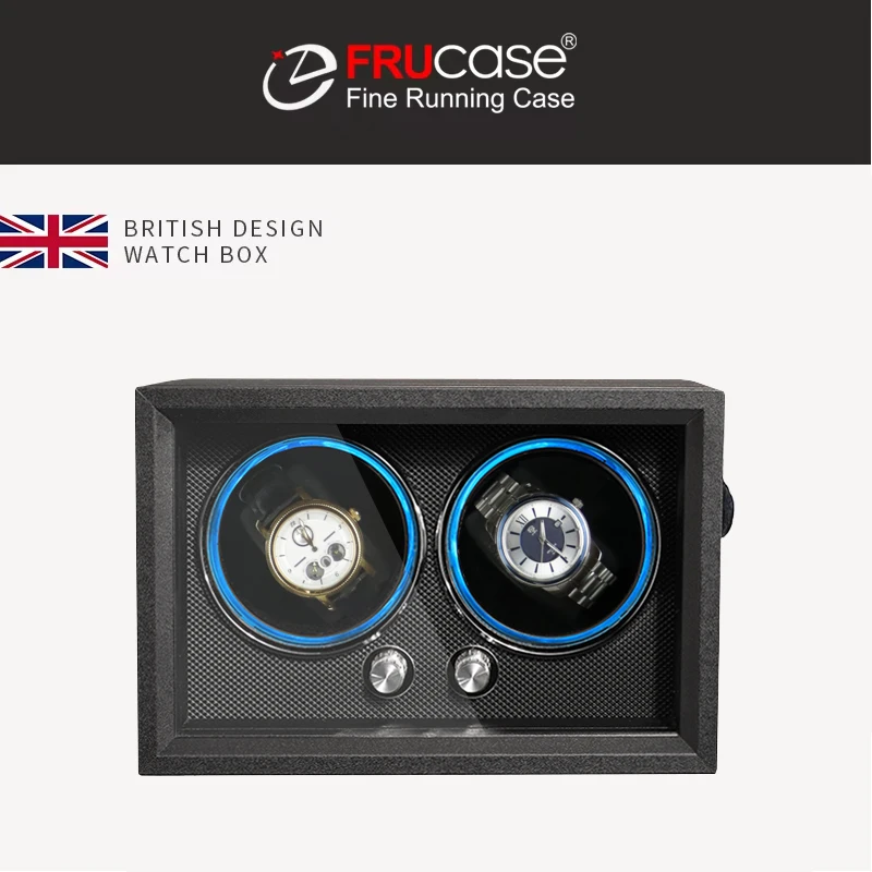 FRUCASE WOODEN Watch Winder for Automatic Watches Watches Box Jewelry Watch Display Collector Storage With LED