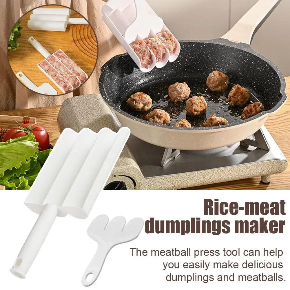 

Rice-meat Dumplings Maker Meatball Press Tool Fried Balls Meat Croquette Beef Maker Gadgets Fish Accessories Cooking Kitche C1J0