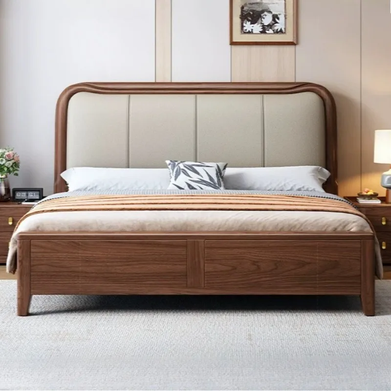 Queen Size Vintage Bed Master Luxury Nightstands Small Apartment Bed Elevated Unique Muebles Para Dormitorio Modern Furniture