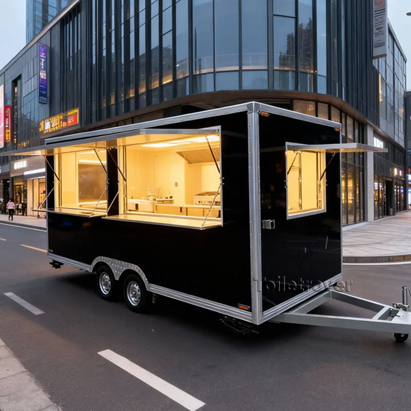 

New Design Small Ice Cream Food Truck Waffle Crepe Dessert Pancake Donut Mobile Food Trailer Fully Equipped Ready To Send