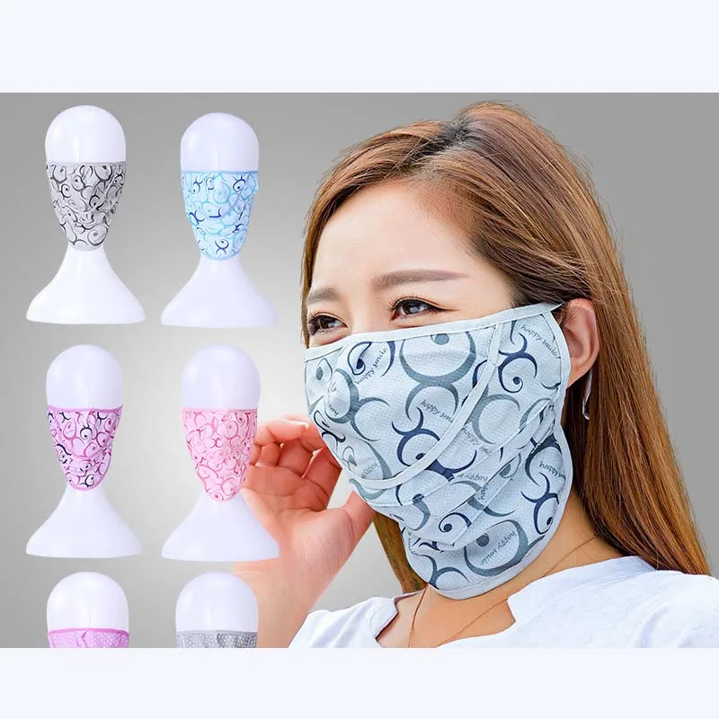 

Summer Fashion New Ice Silk Cycling Sunscreen Mask Summer Fashion Breathable Wind Mask Outdoor Sports Adjustable UV Mask