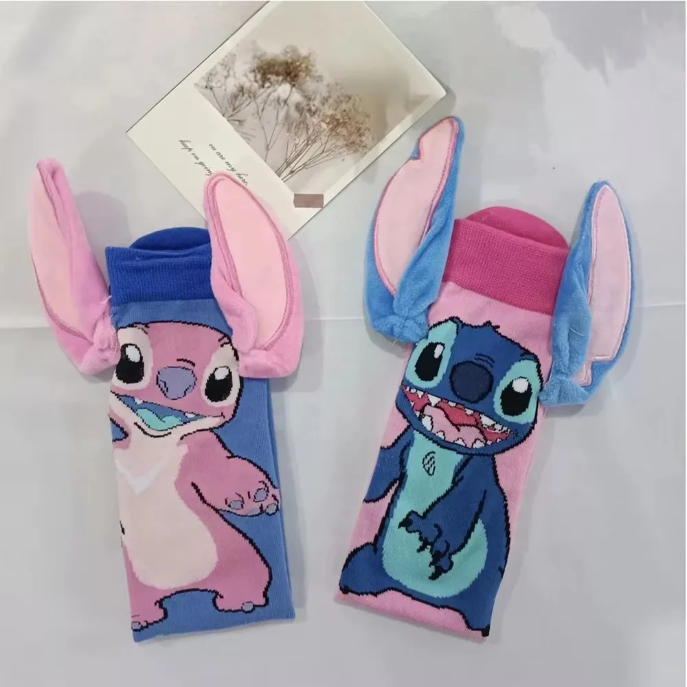 Neue Lustige Stitch Cartoon Anime Figur Personalisierte Neuheit Socken für Männer und Frauen Atmungsaktive Baumwollsocken – Detail 2