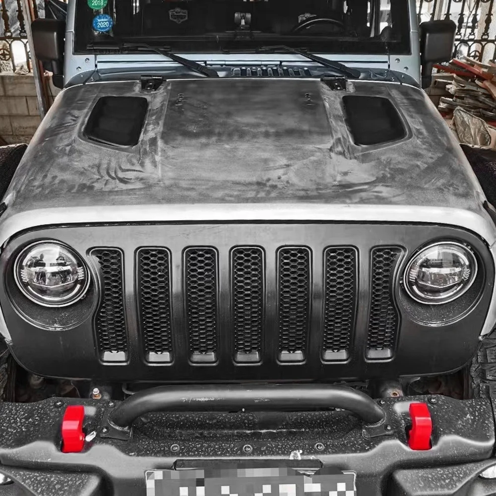 hood for jeep wrangler JK JL Style automotive parts & accessories auto body systems steel engine cover car bonnet scoop guard