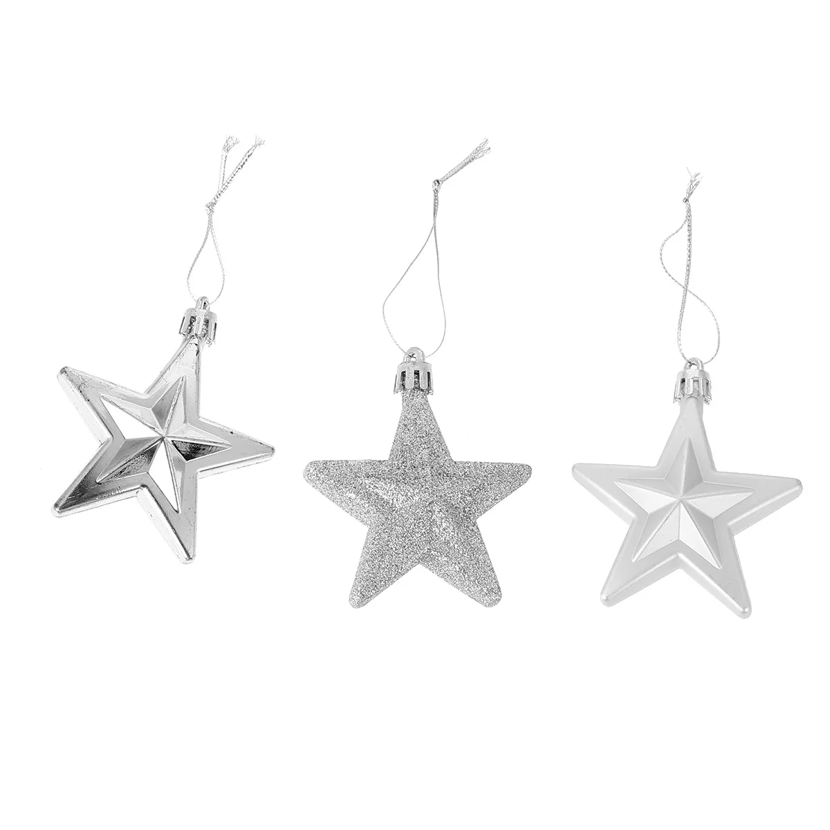 

18 Pcs Christmas Star Hanging Decor Tree Decoration Ornaments for Outdoor Decorations Small