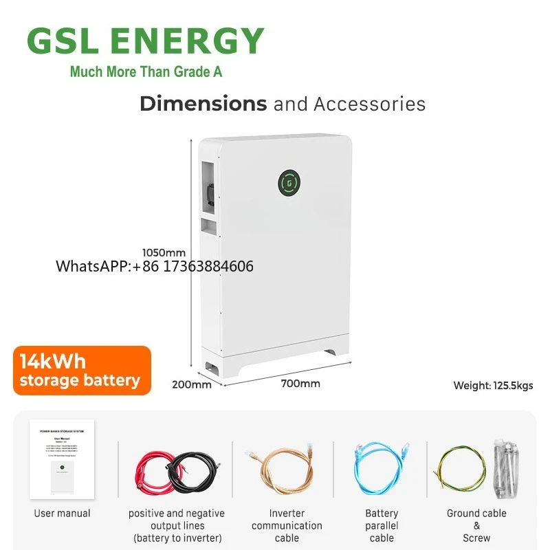 Energy Outdoor 48V Battery Wall Floor-Mounted Unit 14.34kWh/16.38kWh 280Ah/320Ah UL9540 UL1973 CAN Communication Port Split