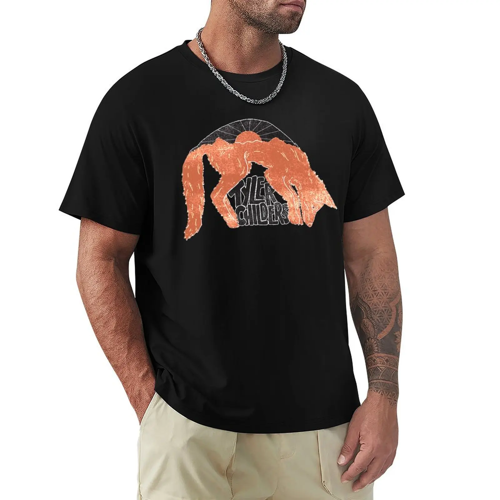 

Tyler childers fox T-Shirt summer tops blue archive croswit shirt man cotton graphic tees oversized t shirts for men