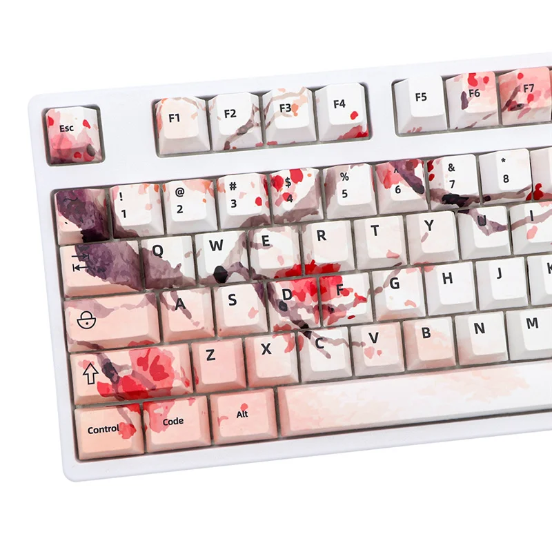 Vallen Kersenbloesems Thema Keycap Cherry Profiel Pbt Materiaal Sublimatie Keycaps 108 Toetsen Voor 61 64 68 96 104 Mechanische