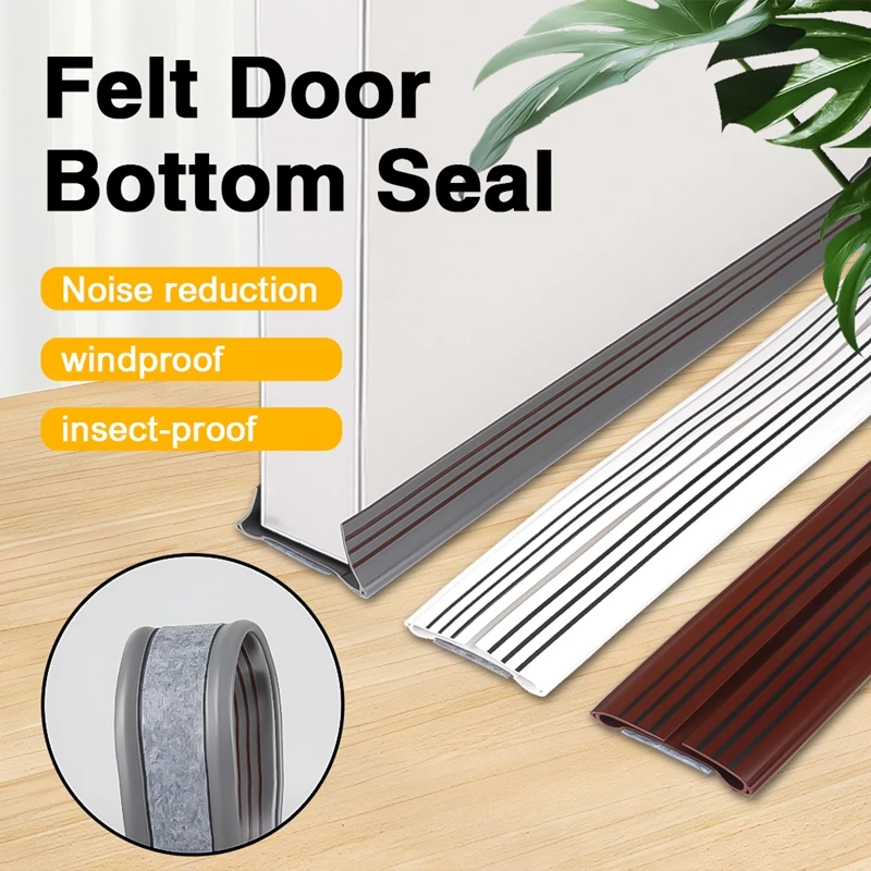 

Felt Dustproof Weather Stripping Under Door Draft Stopper 93*5cm Noise Insulation Sealing Strip For Home Door Bottom Seal