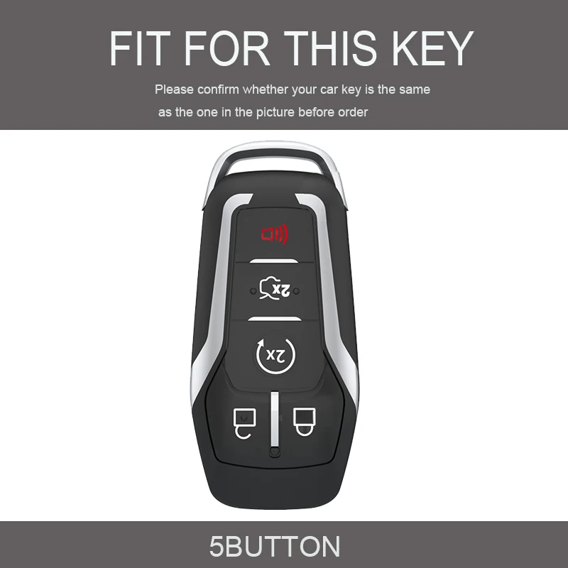 Car Remote Smart Key Case for Ford F150 F250 F350 Fusion Edge Explorer Mustang Lincoln MKZ MKC MKX Fob Cover Shell  Keychain