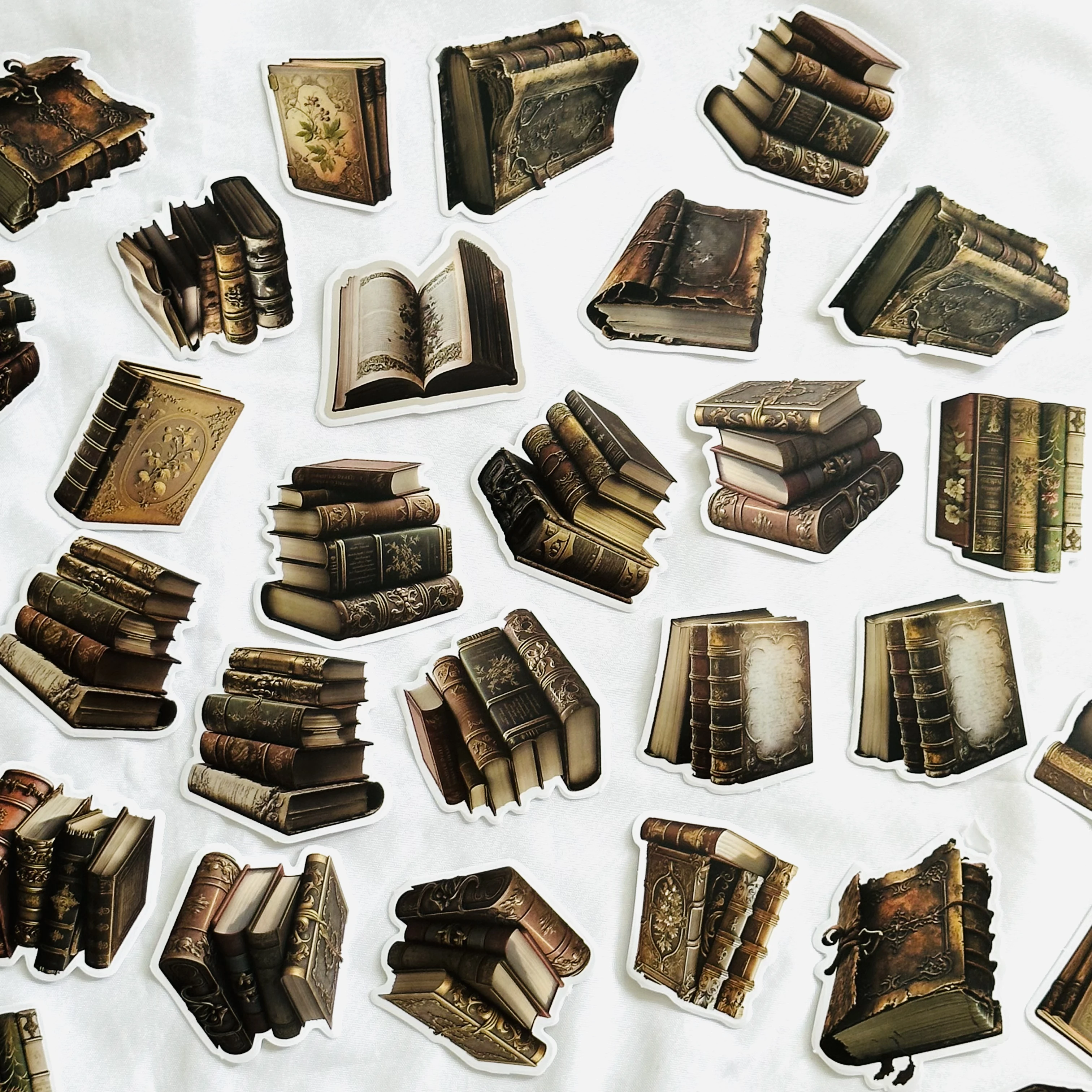 50PCS Vintage Europe Middle Ages Answer Book Sticker DIY Scrapbooking Junk Journal Diary Photo Album Gift Sealing Decoration
