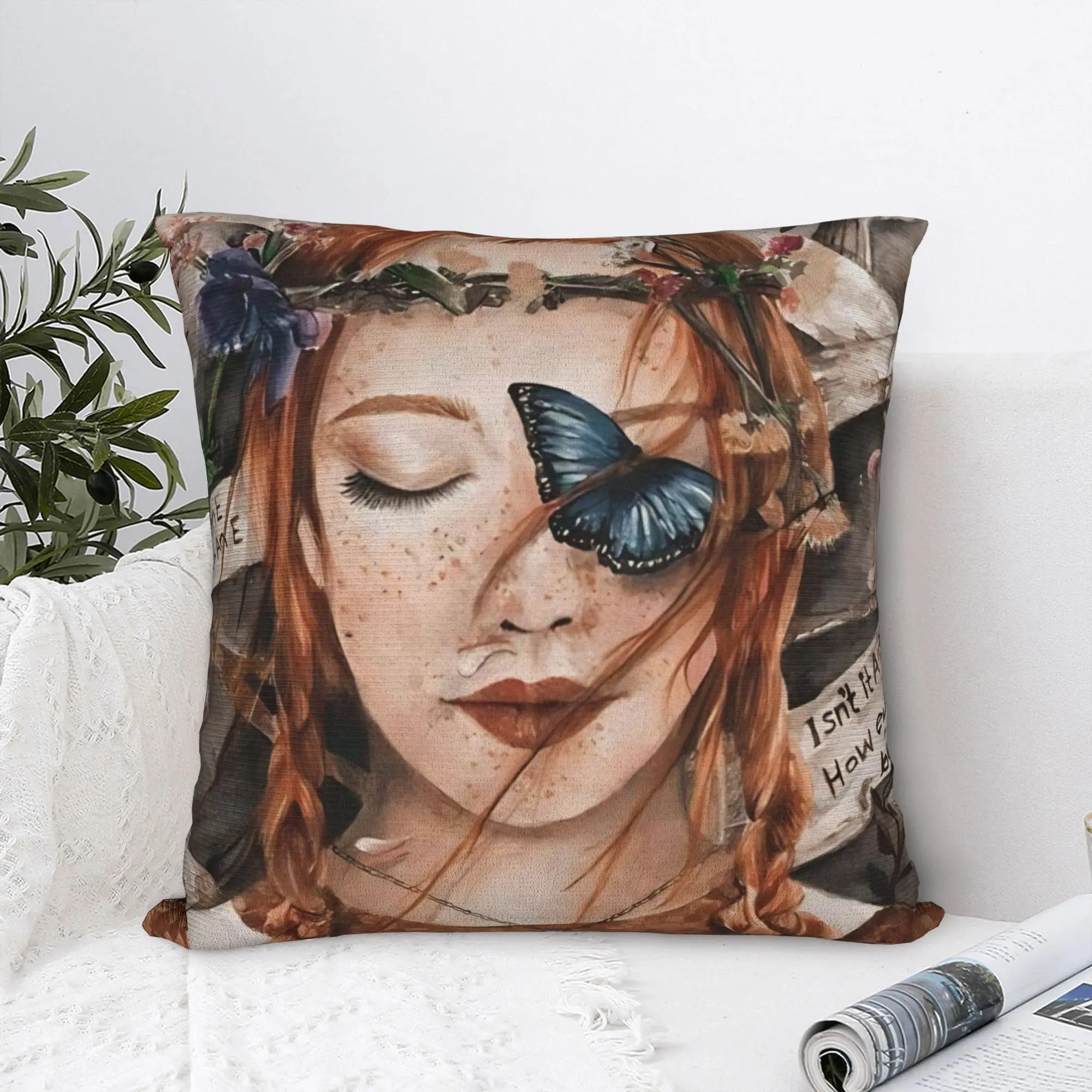 Printing Green Gables Cartoon Anne Pillowcase Polyester Cushion Cover Decor Book Lover Quote Pillow Case Cover Chair Zippered