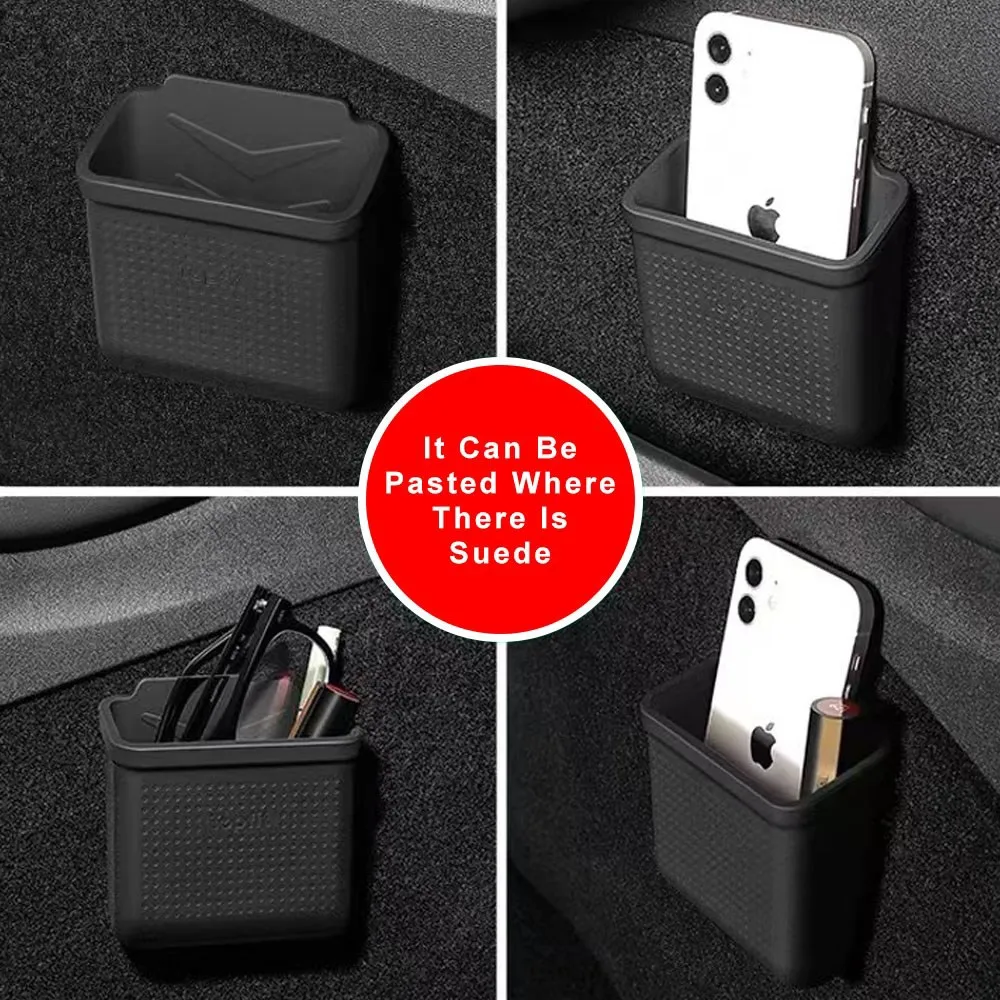 For Tesla Model 3 Y X 2017-2022 2023 Storage Box Hidden Silicone Easy Install Model3 ModelY Bag Box Universal Auto Accessories