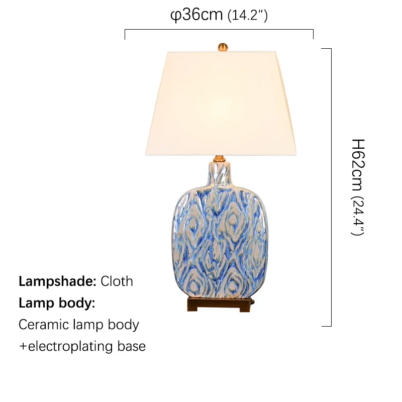 BELLE-American Ceramic Table Lamp, Criatividade Retro, Sala, Quarto, Estudo, Hotel, Designer de Engenharia, Desk Lighter, Desk Light