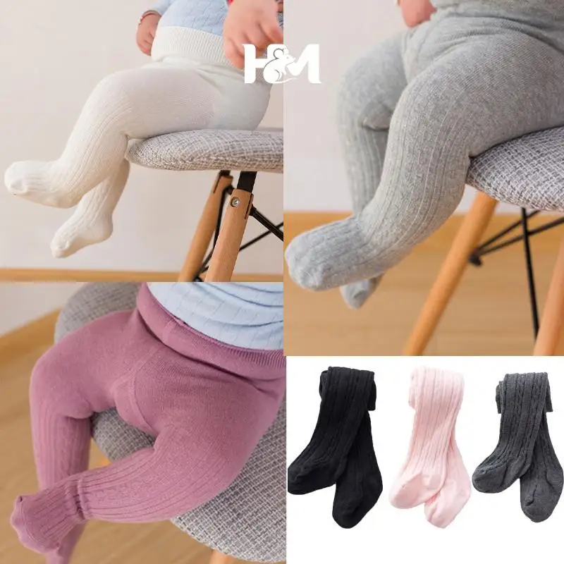 0-2Y Pantyhose Baby Leggings Autumn Winter New Baby Girls Warm Long Tube Socks Children's Jumpsuit Socks Newborn Baby Tights
