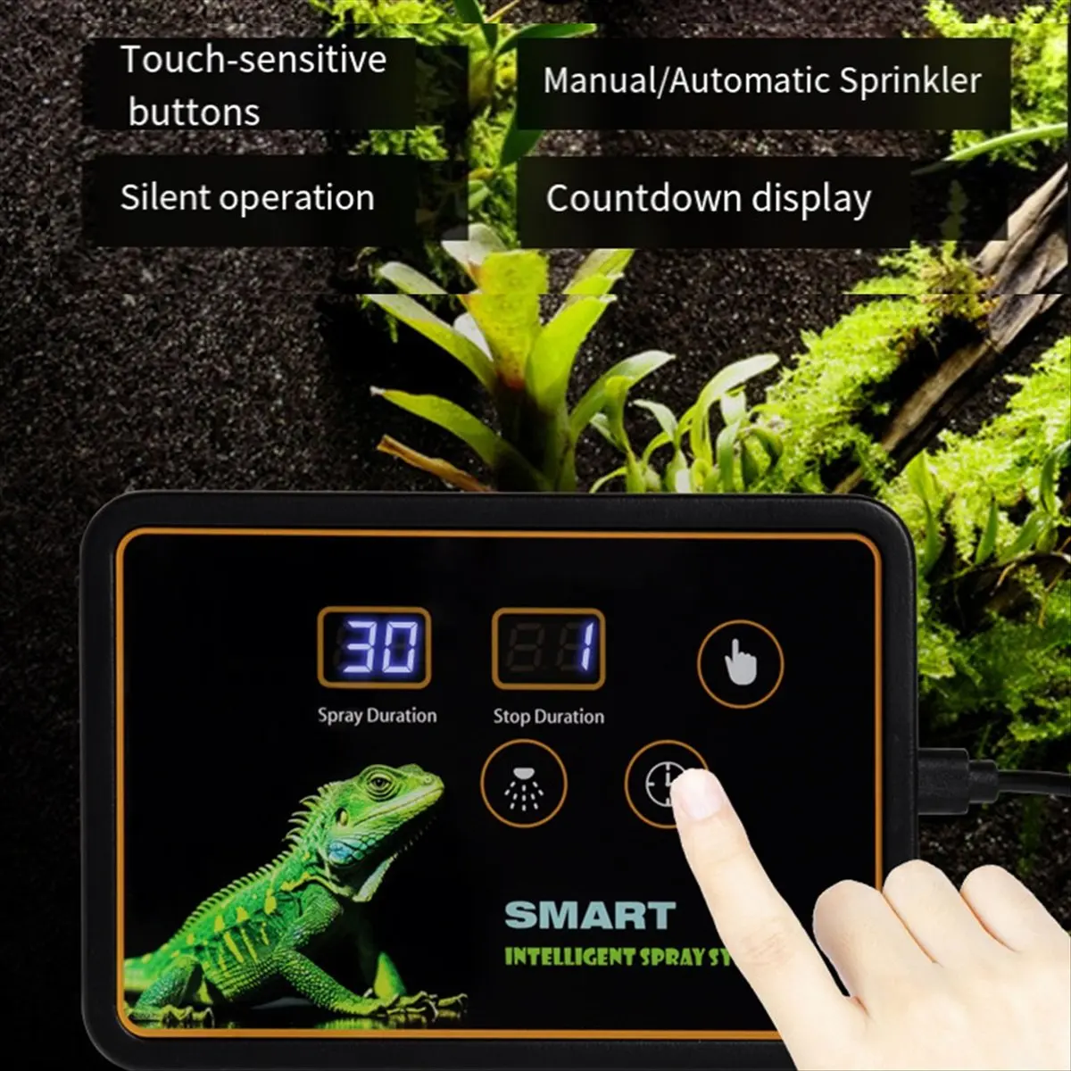 A26Z Rainforest Tank Timing System Atomization Set,Climbing Pet Turtle Box Intelligent Humidification System (US)