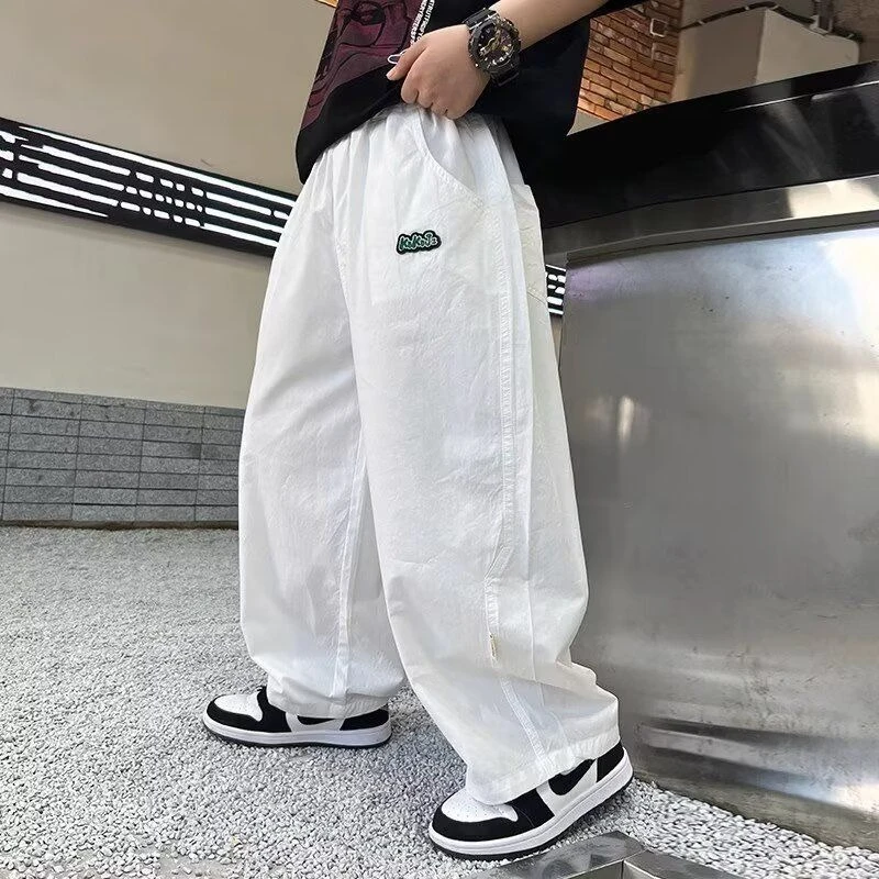 Jungen Kinder Sommer Leichte Lockere Gerade Freizeithose Anti-Mücken Trendy 2026