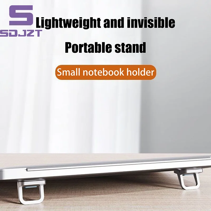 Adjustable Folding Laptop Stand Mini Legs Ultra-thin Portable Support For Macbook Notebook Cooling Holder Feet Invisible Bracket