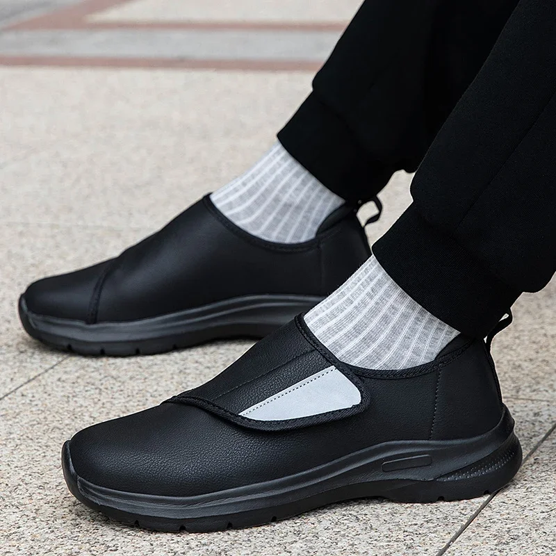 

Мужская обувь, широкая обувь для босиком для мужчин, непромокаемая минималистичная повседневная обувь из искусственной кожи, черные прогулочные кроссовки, женская обувь унисекс