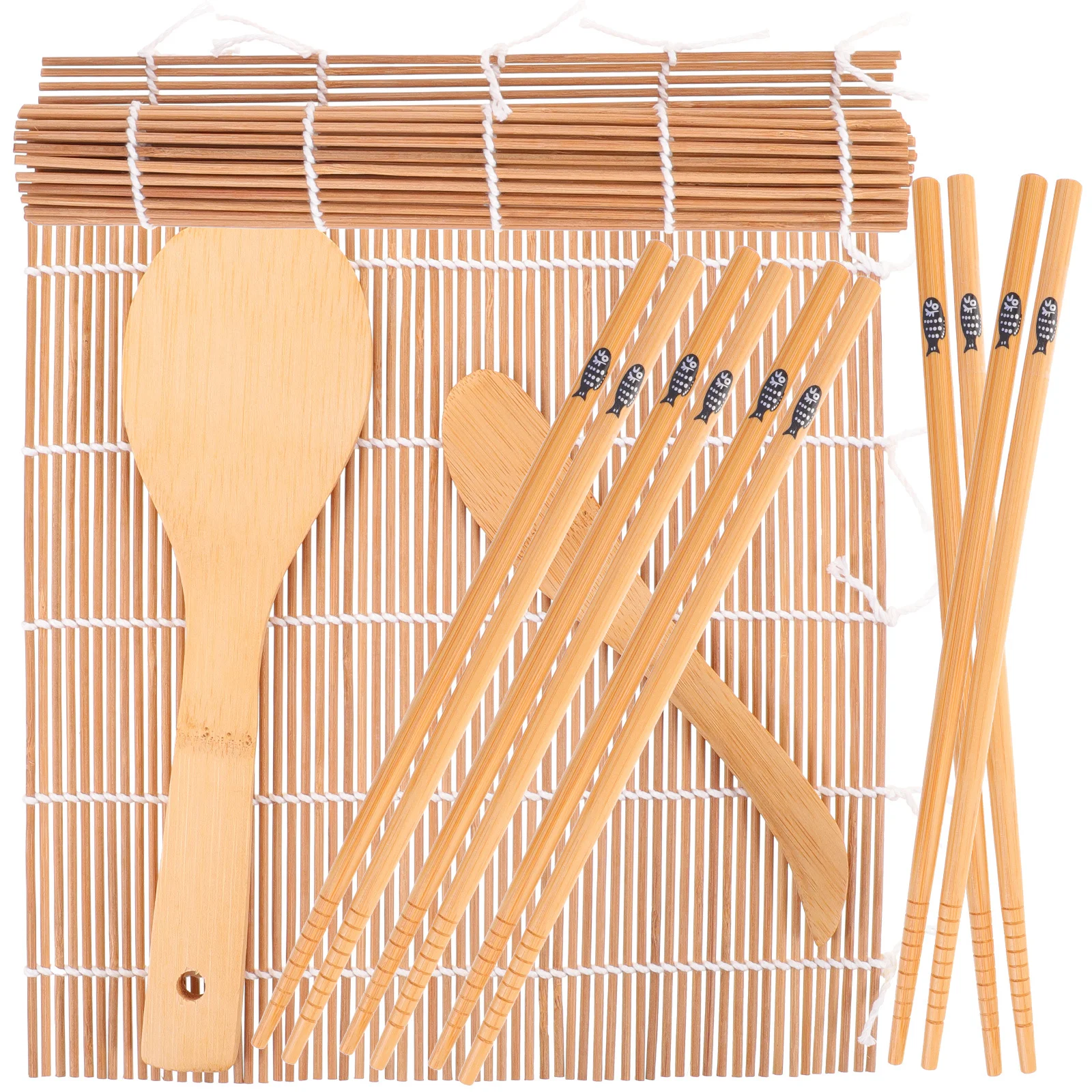 

9 Piece Bamboo Sushi Making Kit Sushi Maker Kit Bamboo Tools for Home DIY Restaurant Hotel Use