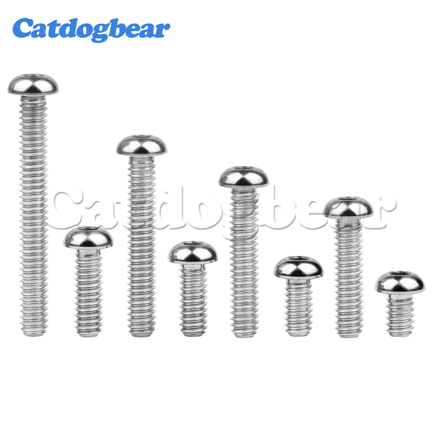 

Catdogbear Titanium Alloy Bolt UNC 1/4-20 US Standard 20 TPI Coarse Thread Hexagon Socket Head Half Round Screw 1pcs