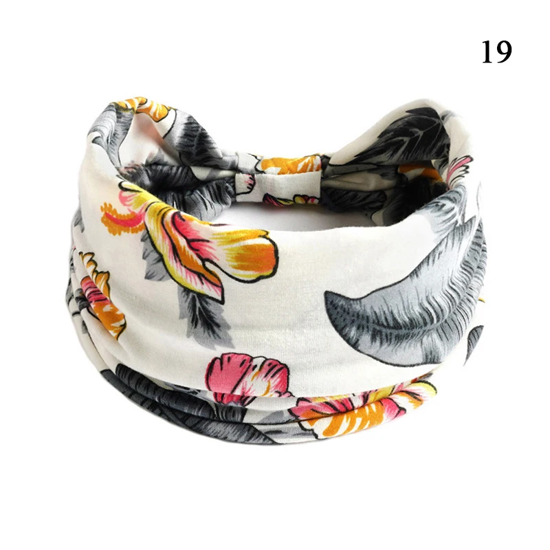 2023 Bew Bohemian Style Elastic Hair Bands Yoga Headband Women Headwear Print Vintage Cross Unisex Scrunchies Hair Accessories