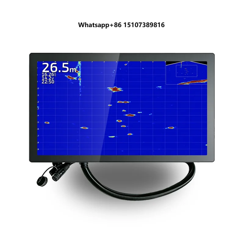 16 Inch Wide Temp Marine Display, Split Screen Fish Expansion Touch
