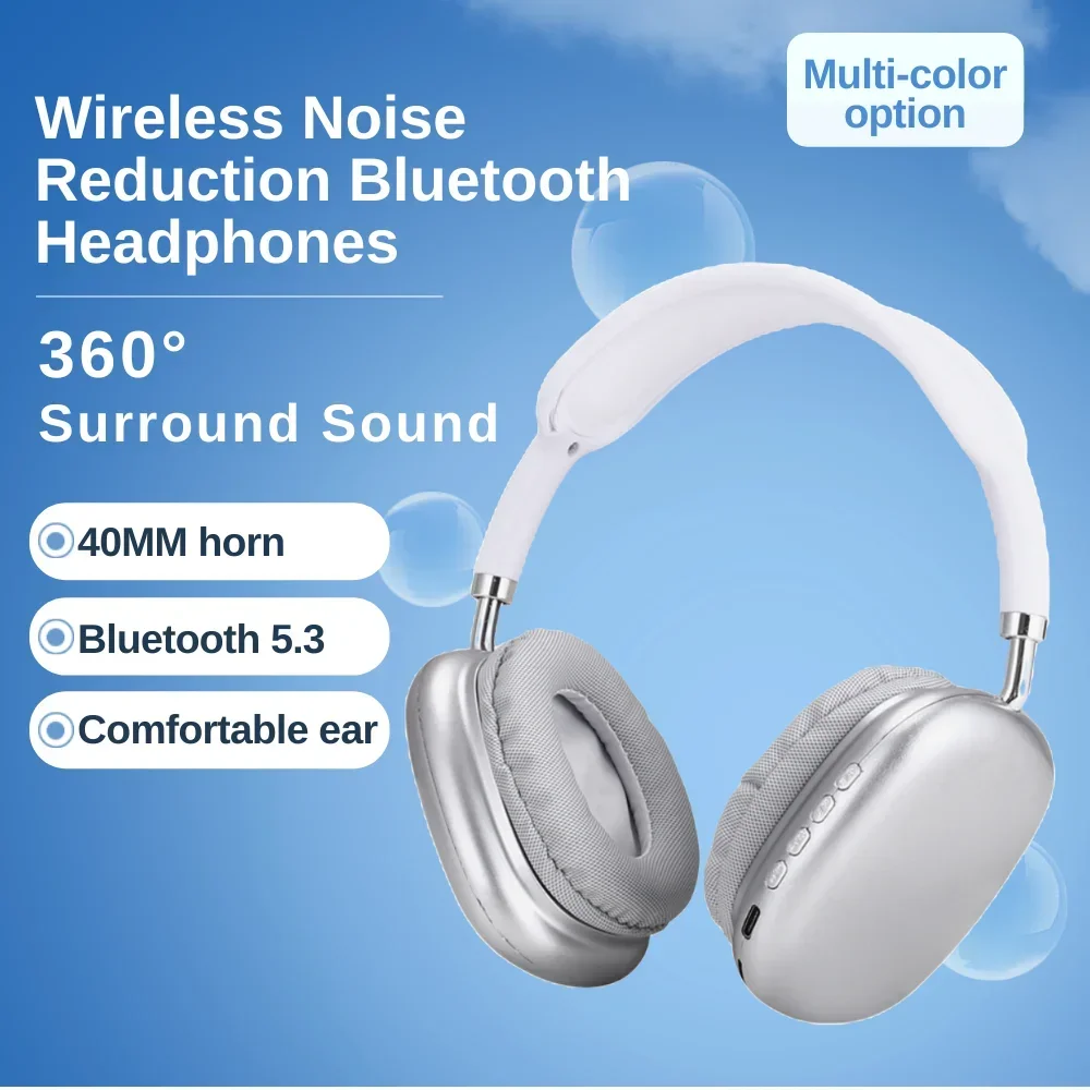 P9 Wireless Headphones Bt Headset Smart Noise Reduction Headsets Stereo Sound TWS Earphones Gaming Earpiece for Phone PC