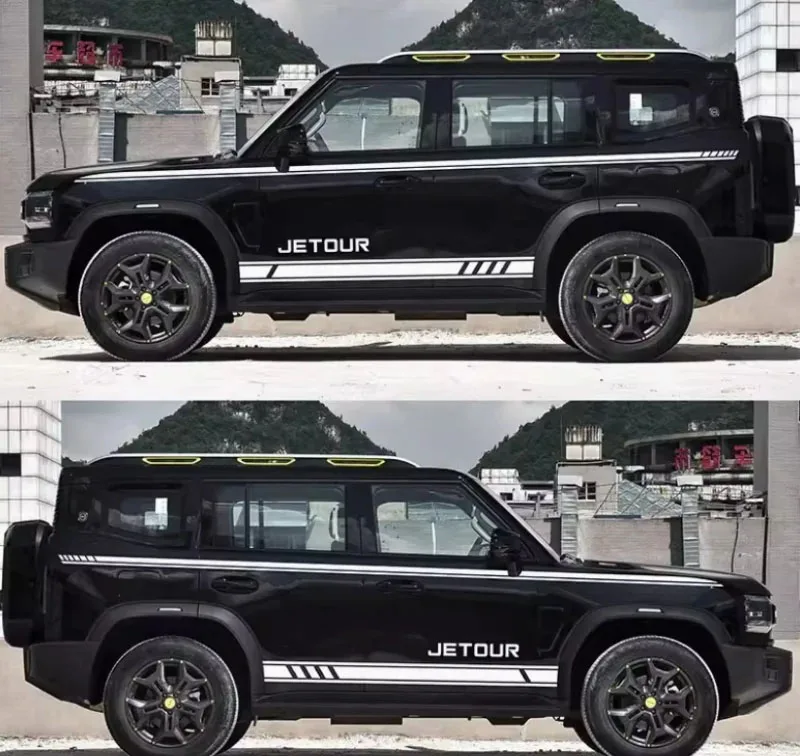Fit for JETOUR Traveler T2 2023+ Car Decals Modified Body Color Strips Dedicated Waistline Side Skirts Car Exterior Accessories