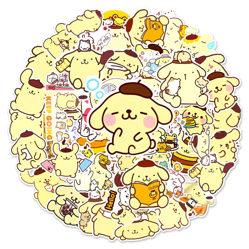 10/30/50 Stück Niedliche Pom Pom Purin Aufkleber Kawaii Cartoon-Sticker Graffiti Handyhülle Gepäck Wasserdichte Ästhetische Aufkleber Geschenke – Detail 4