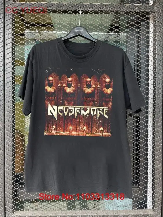 Nevermore Band Album Черная хлопковая футболка в полный размер S 5XL винтажная стираная повседневная дышащая мягкая дизайнерская одежда уличная одежда Nevermore Band Album Черная хлопковая футболка в полный размер S 5XL винтажная стираная повседневная дышащая мягкая дизайнерская одежда уличная одежда