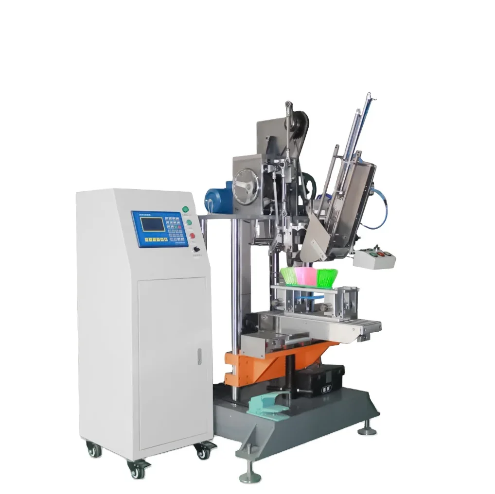 4-axis Ceiling Broom Tufting Machine For V Shape Fan Type Roof Cleaning Broom