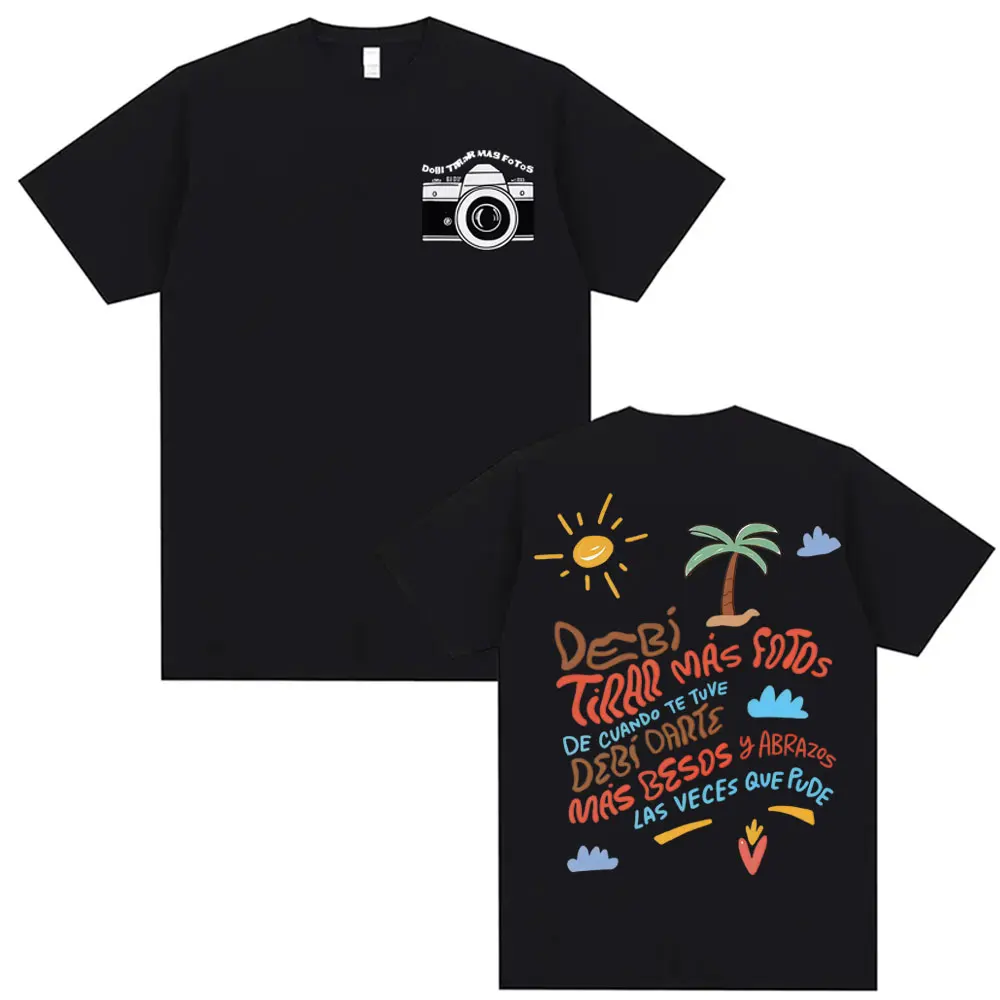 

Футболка Bad Bunny DTMF Album для мужчин и женщин, летняя одежда из чистого хлопка, модная повседневная футболка с короткими рукавами, уличная одежда