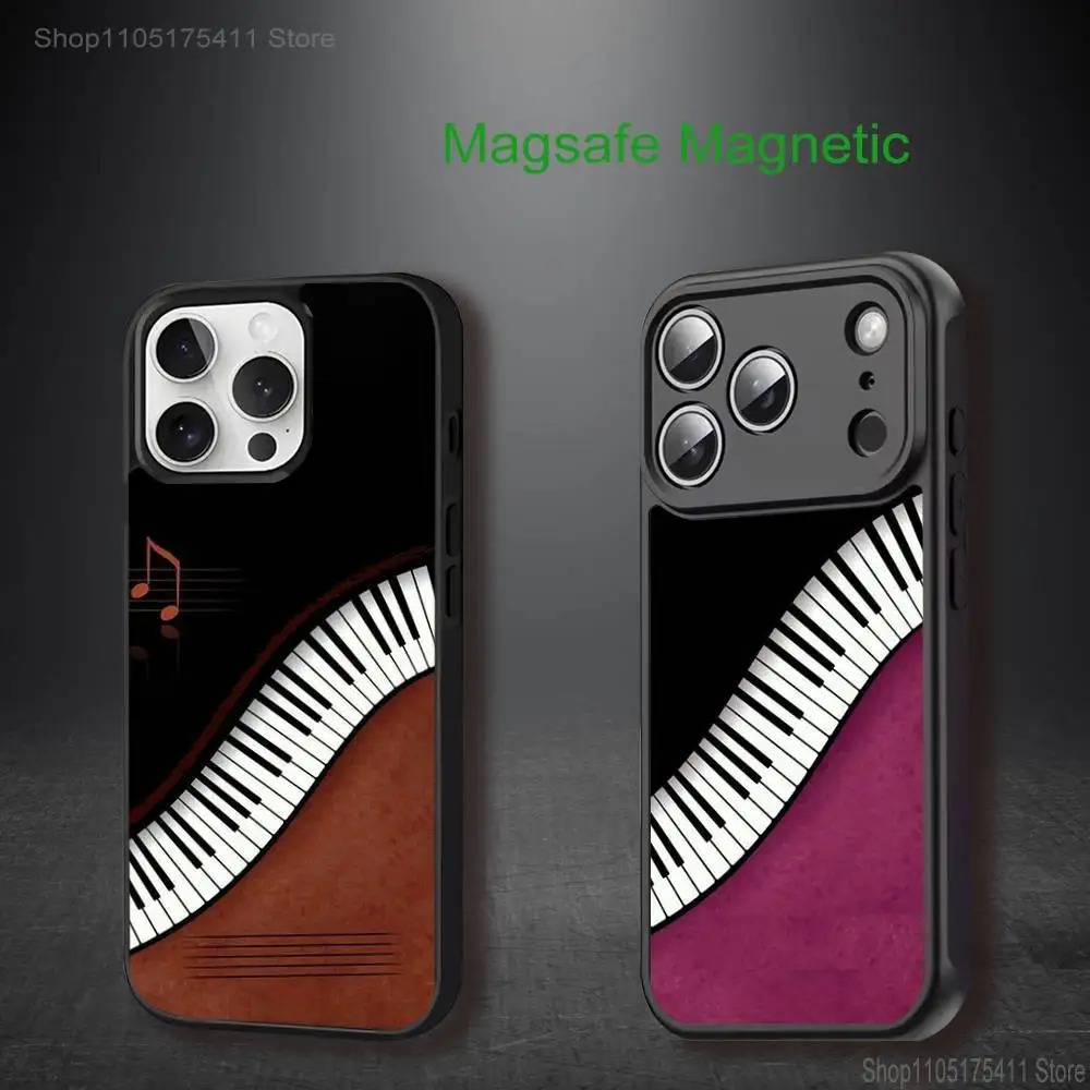 

Piano Classical Music Phone Case For iPhone 17,16,15,14,13,12,11,Pro,Max,Plus,Mini,SE4,E Magnetic Magsafe Wireless Charging