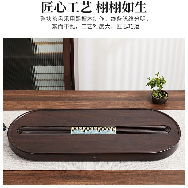 صينية الشاي، منزلية، خشب الأبنوس، قطعة كاملة، طبيعية، خشب متين، فاخرة خفيفة، غرفة المعيشة #3