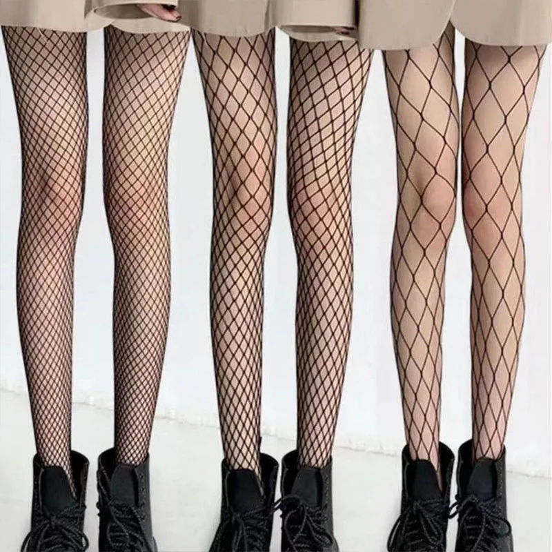 Nylons Fishnet Tights Pantyhose Netting Stockings Leggings For Women Mesh Tights Sexy Fishnet Stockings Lingerie White Black