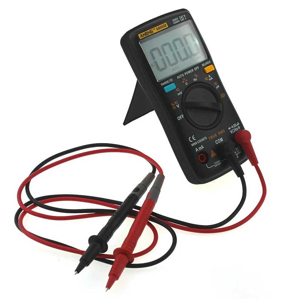 ANENG AN8008 True-RMS Digital Multimeter AC DC Voltage Ammeter Tester MAX Display 9999 Counts