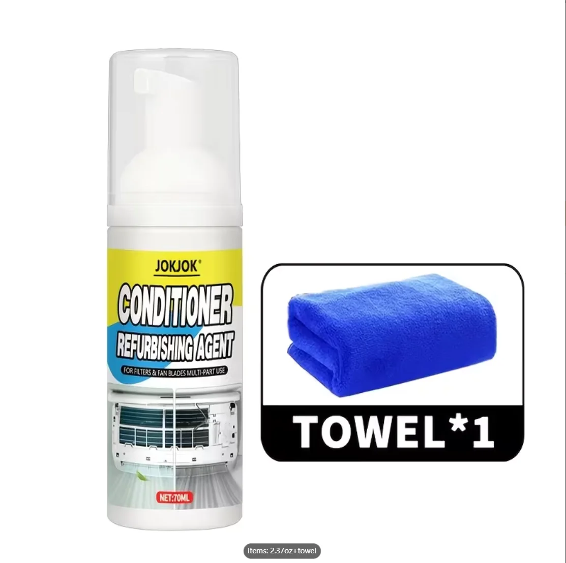 

Air conditioner cleaner, suitable for all types of air conditioners, surface renovation, filter polishing, no hand washing requi