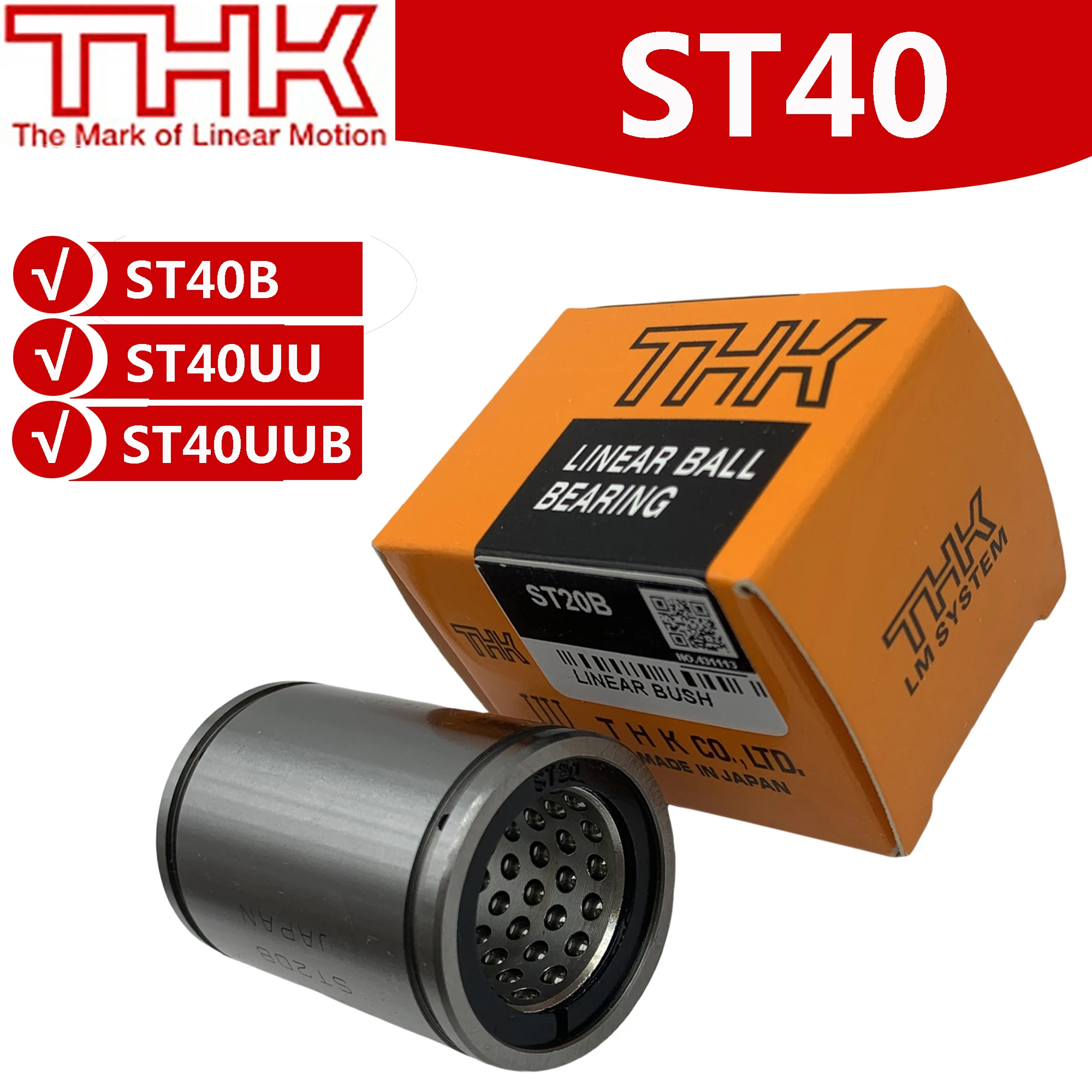 

Original THK Linear Stroke ST ST40 ST40UU ST40B Bushing Bearings Shaft Linear Actuator Rails for CNC Machine Parts 3D printer