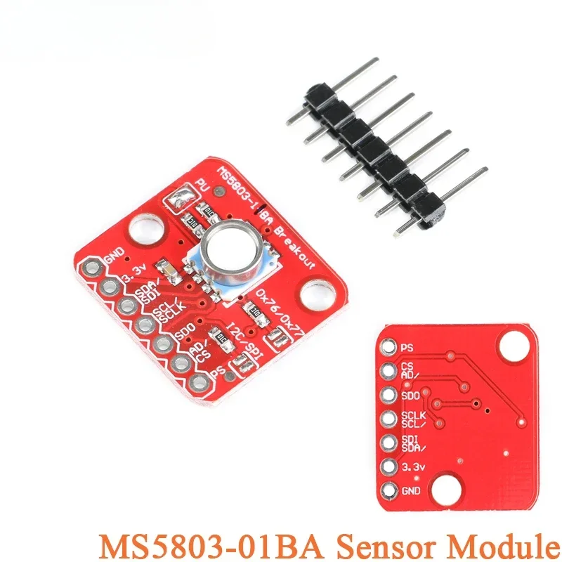 MS5803-01BA High Precision Waterproof Liquid MS5803 Gas Air Pressure Height Temperature Sensor Module I2CIIC SPI