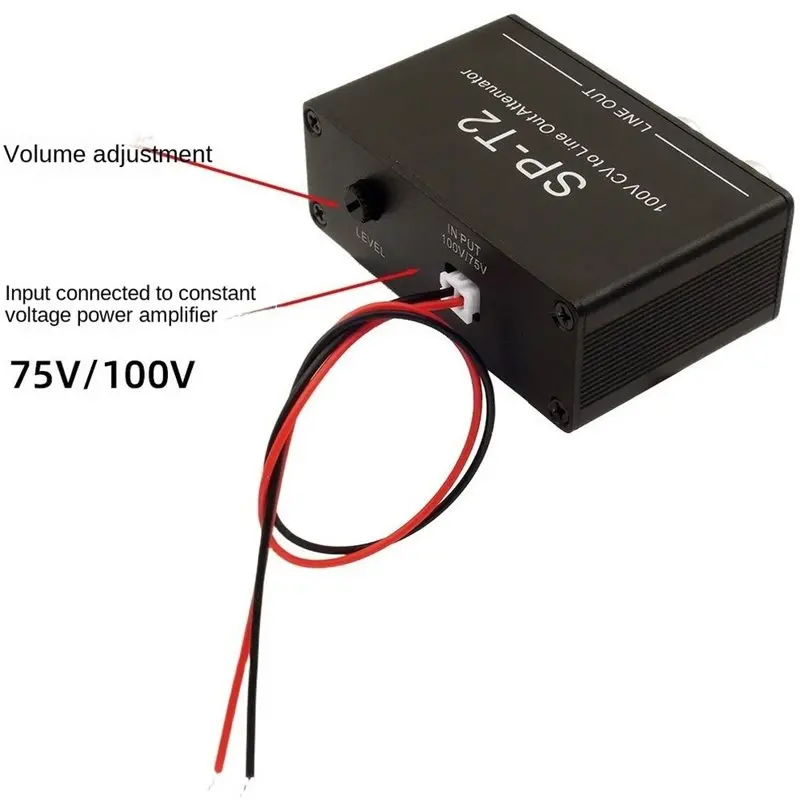 T23C High To Low Level Converter Constant-Voltage Amplifier Audio Attenuator 100V CV Speaker To Line Out Passive Attenuator