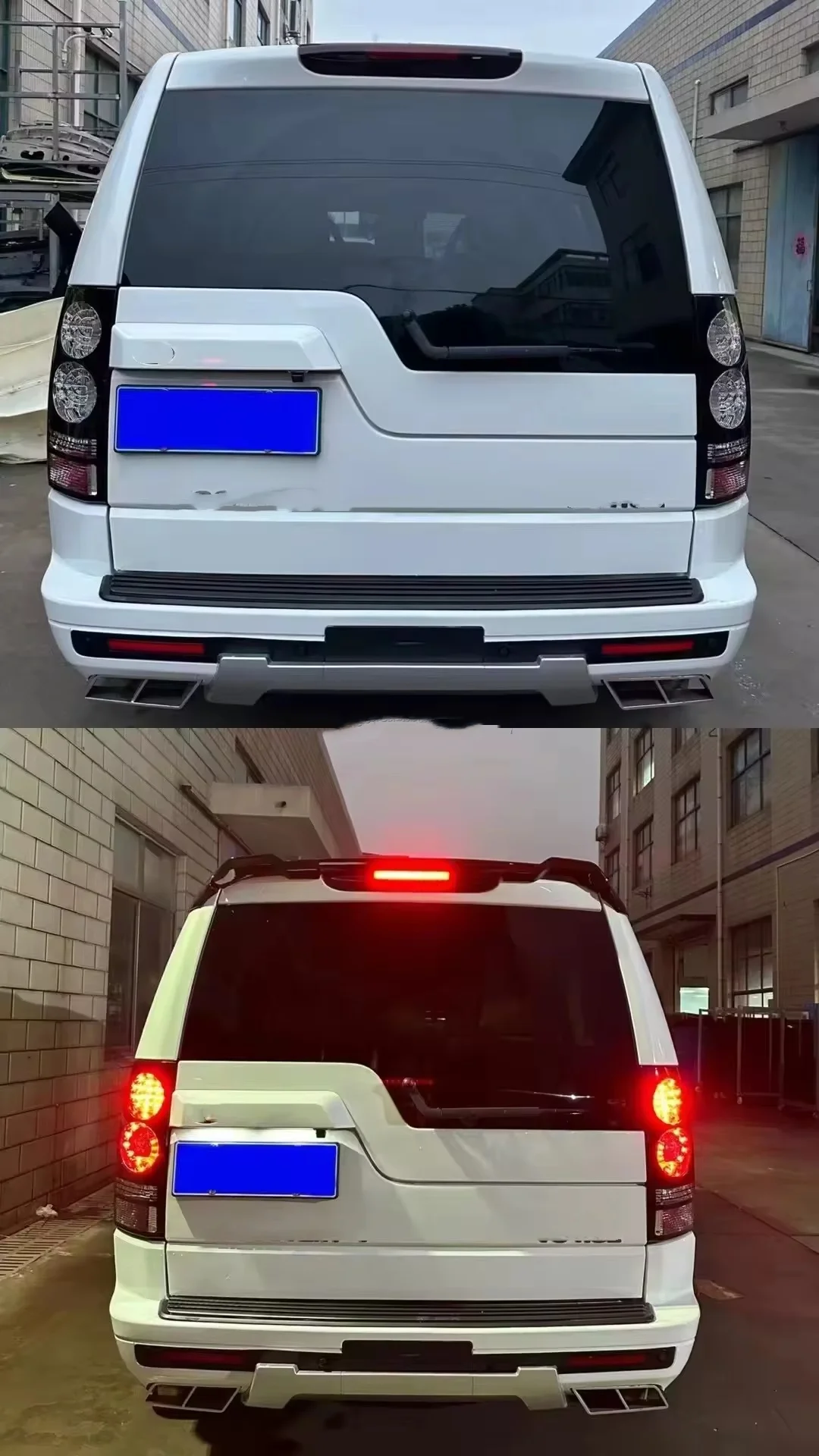 لاند روفر ديسكفري 3/4 سبويلر خلفي ABS وألياف الكربون استبدال سطح واحد أو مزدوج مع سهولة التركيب #4