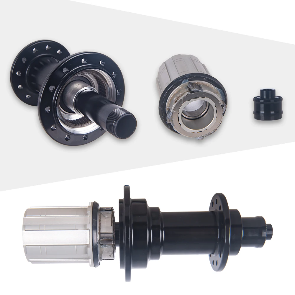 Aluminum Alloy Road Bicycle Hub Front 20H Rear 24H Quick Release Folding Bike Hub with V-Brake 4 Bearings 8-9-10-11-12 Speeds