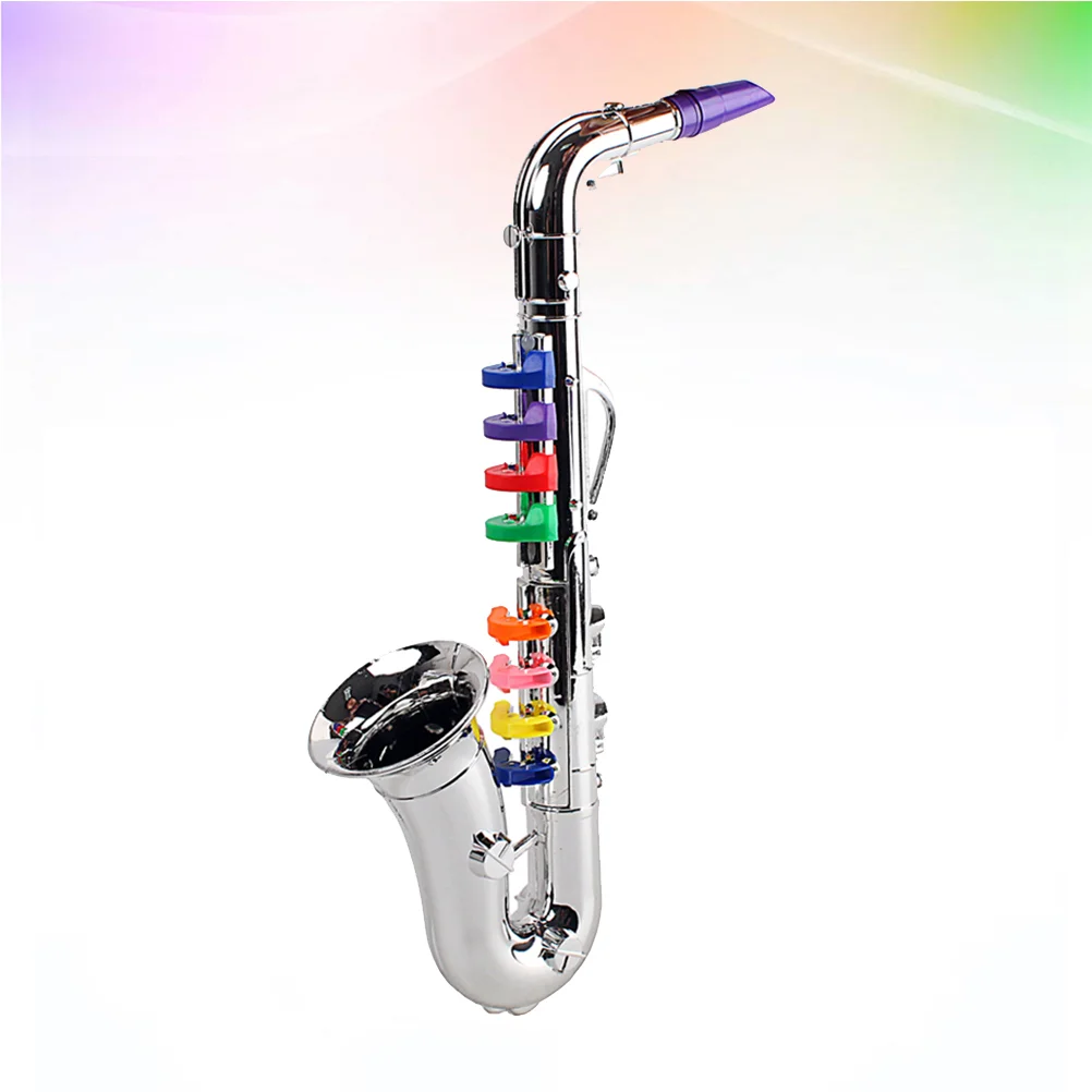 

Children Plastic Trumpet Toy Musical Instruments Toy Saxophone 8 Rhythms Trumpet Toy Kids Mini Musical Instrument Toy Props for