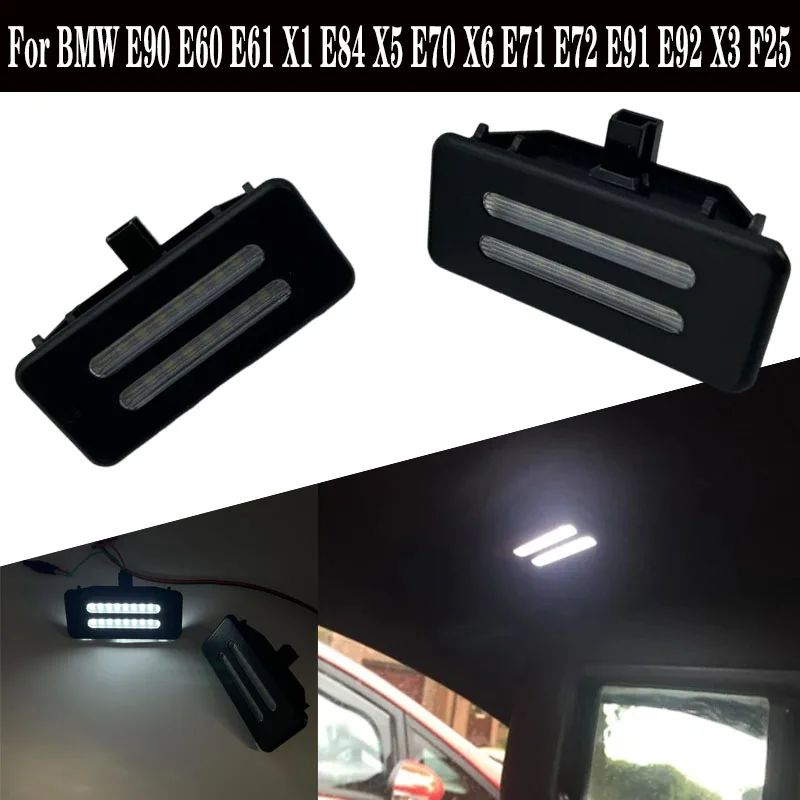 2pcs Energy Saving Car LED Interior Sun Visor Vanity Mirror Lamps Reading Lights For BMW X5 E70 X3 F25 E90 E91 E92 E60 E61 X6 E7