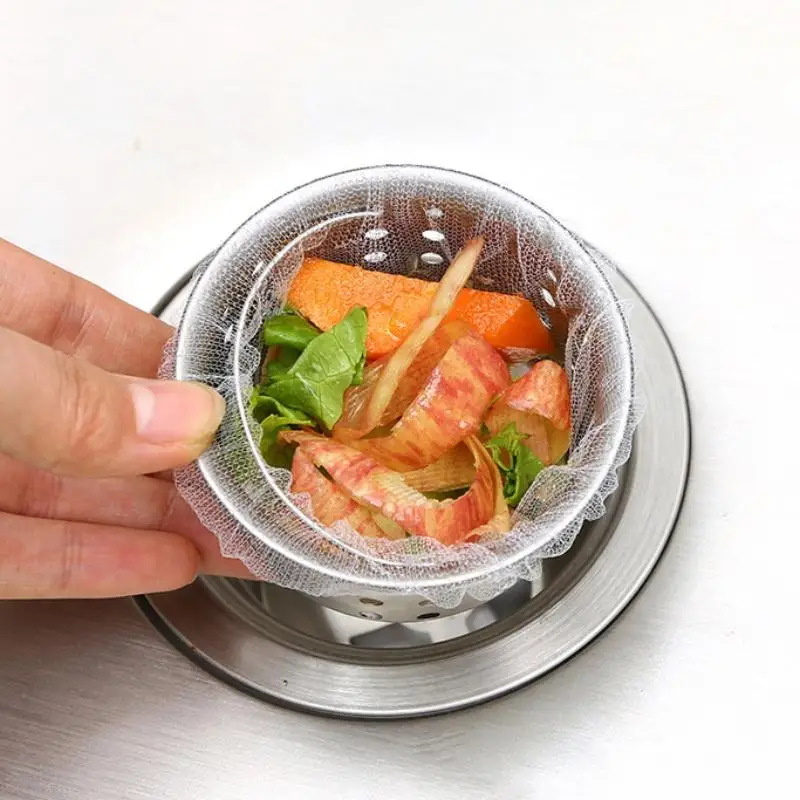 

30/100 шт., бытовой фильтр для остатков еды, одноразовый фильтр для раковины, канализации, кухни, чистящая раковина, без грязного ручного фильтра