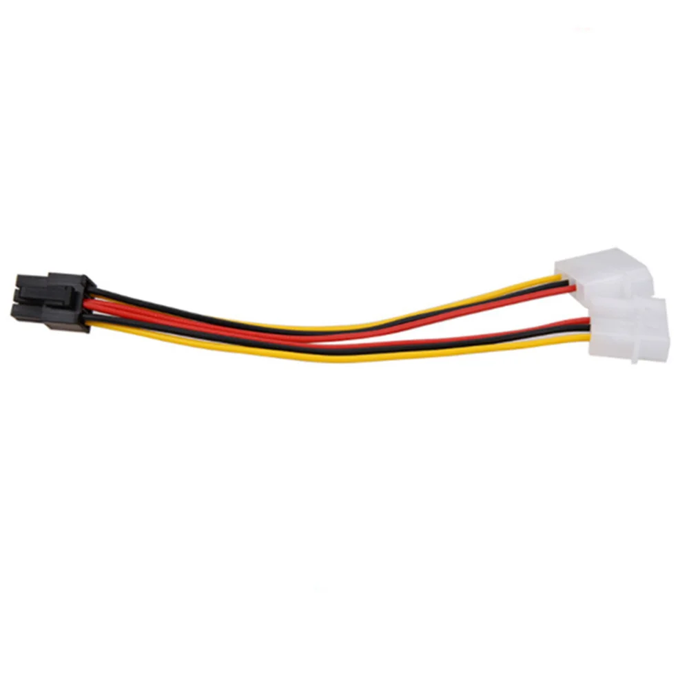 10PCS Molex 4 Pin to PCI-E PCI Express 6 Pin Power Converter Adapter Cable Connector Power Supply Cable